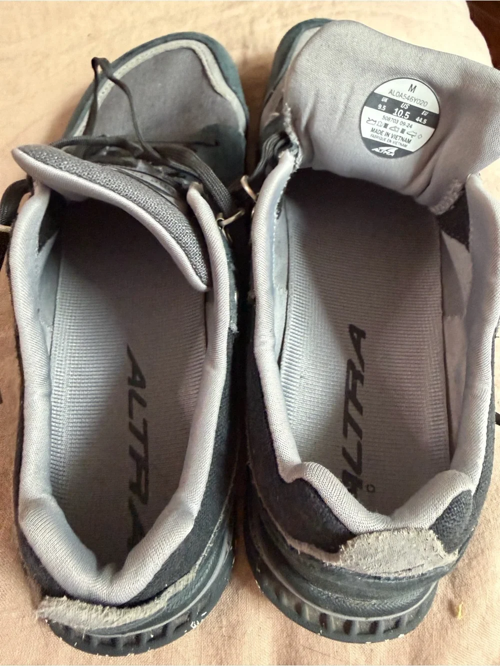 Altra Men's LP Alpine Trail Running Shoes Zero Drop Slate Gray Blue Size 10.5 M